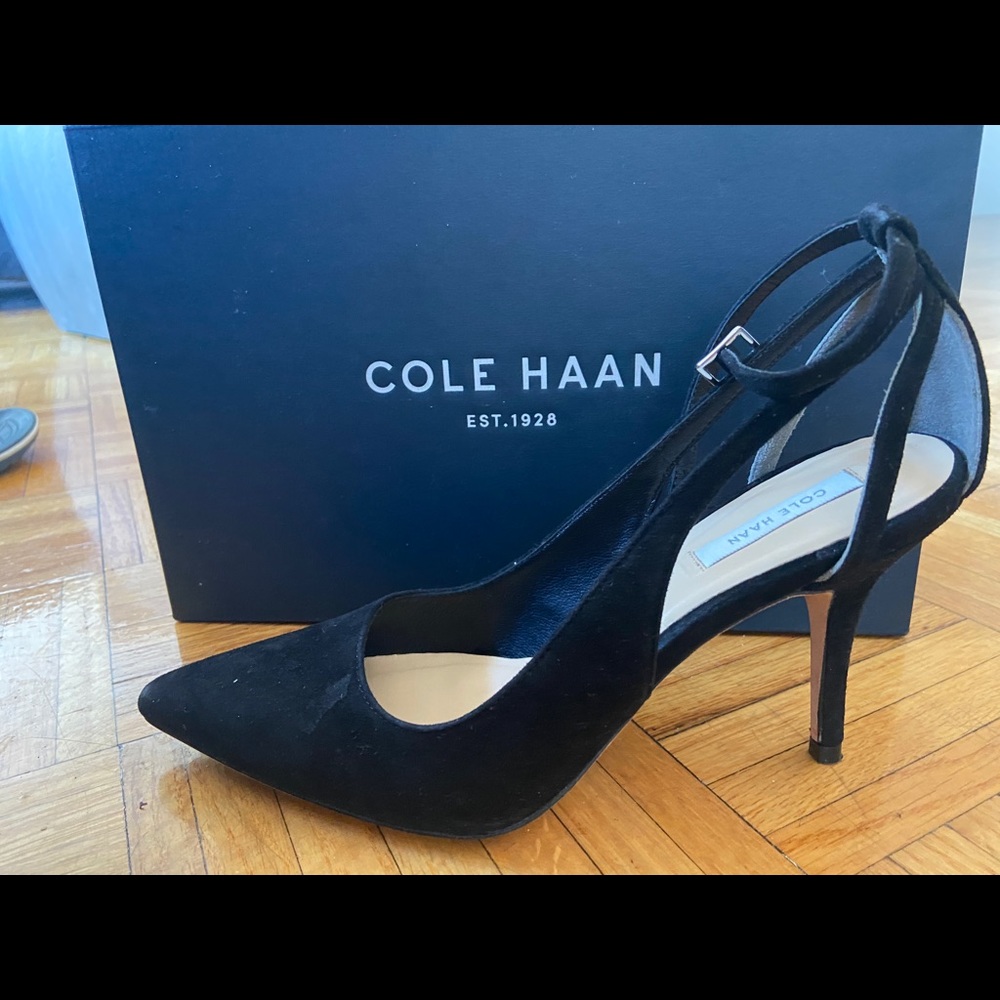 Cole Haan Selma black suede pumps (used but good condition)
